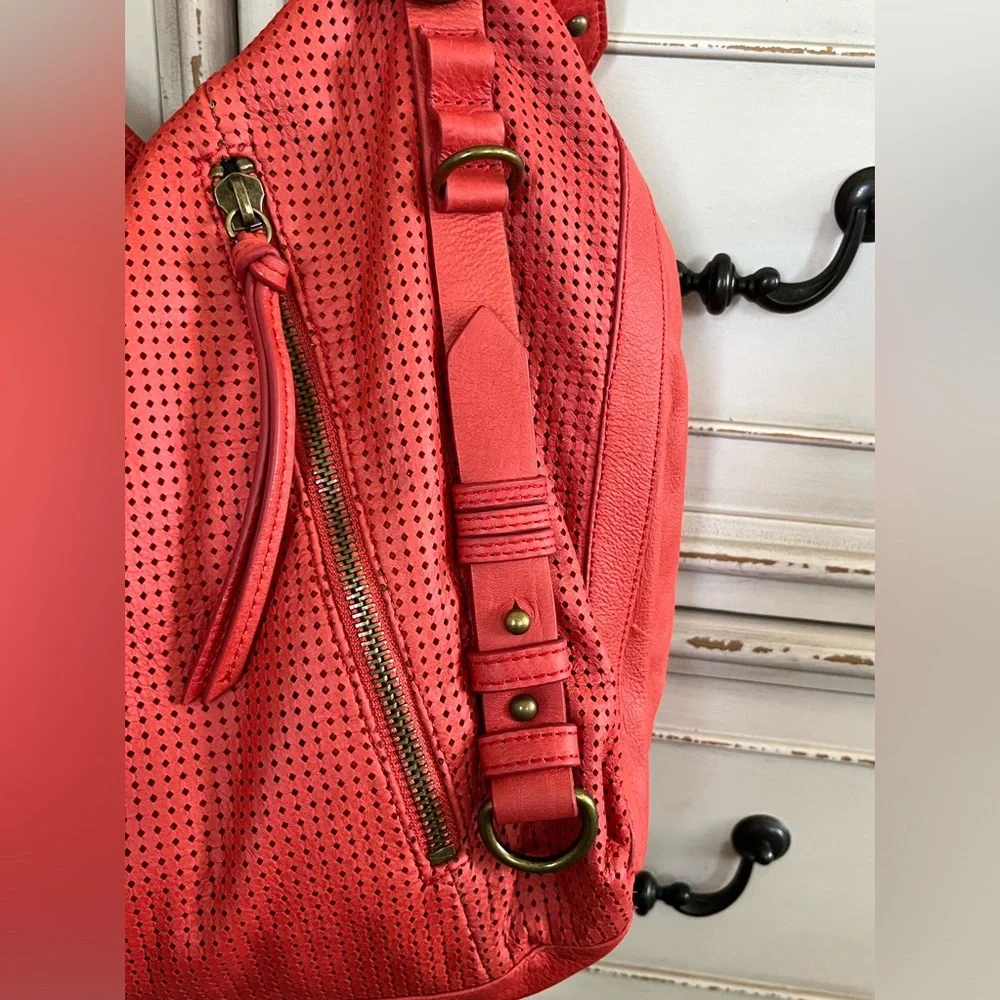 Joelle Hawkins Soft Leather Slouchy Erin Large Perforated‎ Lined Hobo